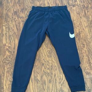 Nike Kids Dark Blue Joggers with White Logo